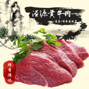 宁夏伊源红牧业泾源黄牛肉 现宰 新鲜普通黄牛肉牛上脑肉 500g