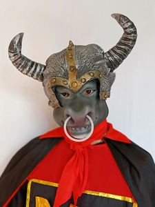 万圣节成人面具西游记牛魔王服装牛魔王面具头套妖怪服装牛面具