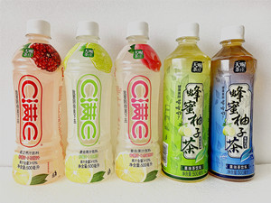 天喔茶庄 c满e复合果汁饮料蜂蜜柚子茶果味饮料混搭500ml