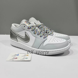 air jordan 1 low aj1 灰白银 撕撕乐 男子低帮篮球鞋 dx6070-101