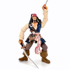 外贸出口库存加勒比海盗杰克船长可动人偶公仔配刀剑有瑕疵特价清