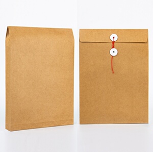 三益1808 210g侧宽4厘米进口牛皮纸空白档案袋20个装包邮