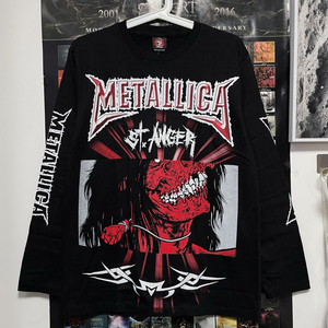 metallica金属乐队泰国进口男女长袖t恤泰版摇滚欧美复古两件包邮