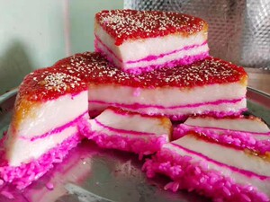 云南特产七彩蒸糕夹糖蒸糕生日乔迁点含糖点心年夜饭糕点彩米3斤