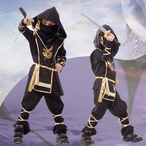 万圣节儿童服装男童cosplay忍者服幻影隐身衣武士表演幼儿园装扮