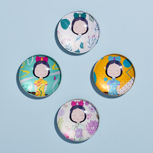 杭州旅游纪念品旗袍娃娃杭小忆水晶磁性冰箱贴文创礼品文艺装饰