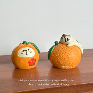 「大橘大利 福橘子喵咪」可爱小猫桌面摆件装饰迷你日式杂货礼物