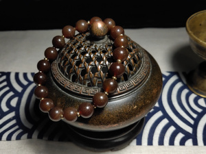 古董收藏 藏传古珠 老唐球玛瑙手串 藏区老玛瑙 老珠子 精品糖球