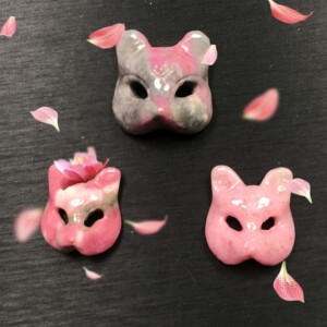 诗茵彩宝狐狸猫雕刻面具蔷薇辉开瓶猫妩媚性感爱情手链diy配件