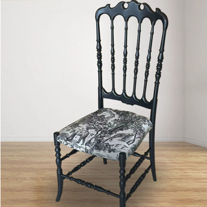 法式餐椅北欧家用复古高级软包靠背椅美式中古风实木餐桌丝绒椅子