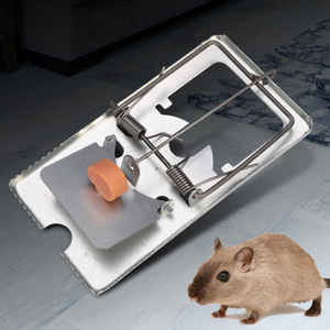 老鼠夹捕鼠器强力捉抓老鼠夹子神器大号8个装铁质家用圆形老鼠笼