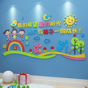 幼儿园墙面装饰环创主题墙环境布置材料教室装饰大厅文化墙贴创意