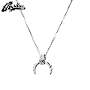 guuka潮牌月亮项链男女同款嘻哈小众设计高级感月牙情侣项链百搭