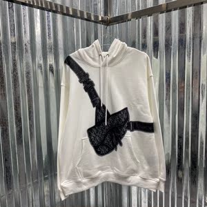 秋冬新款迪奥dior ityor马鞍包印花连帽卫衣时尚潮流宽松上衣男装