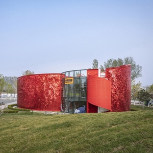 风动幕墙户外大型不锈钢景墙售楼部铝合金风铃幕墙网红背景墙定制