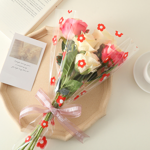 鲜花包装袋 多支鲜花套袋 简单时尚花束袋 简约小花花束袋 加厚