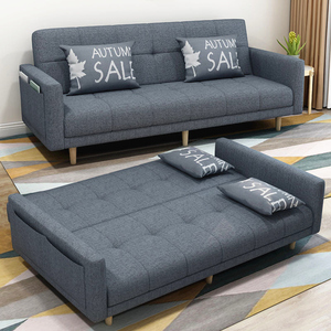 沙发床新款两用可变床多功能折叠小户型客厅实木科技布简约经济型