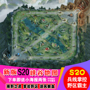 王者s20赛季高清峡谷地图海报网咖宿舍超大墙纸墙贴定制