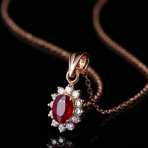 robira珠宝06ct缅甸红宝石吊坠18k金镶嵌钻石戴妃款彩宝项链现货