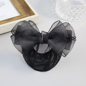 职业头花网兜护士发网细网盘发空姐酒店服务员工作发夹优雅发饰品