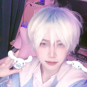 假发男日系短直发dk韩版帅气动漫少年假毛cos 网红正太自然全头套