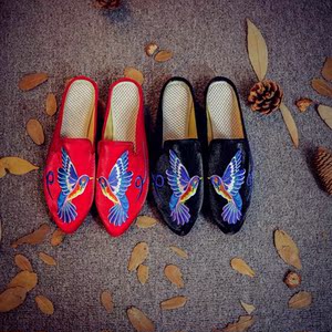 尖头蜂鸟拖鞋中国原创品牌中国制造国货布鞋单鞋女鞋
