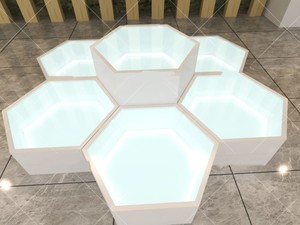 智能马桶展示台六角地台坐便器卫浴多功能样品展示圆形