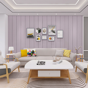 美容院扣板墙面法式护墙板仿石膏线集成墙板客厅电视背景墙装饰板