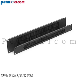 Penn Elcom1U2U配线槽主机机柜机箱毛刷面板配线卡槽理线架R1268