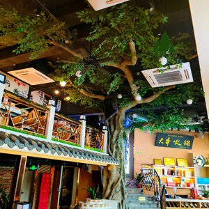 仿真假树古榕树水泥树室内饭店餐厅商场包柱子大型景观树上门定制