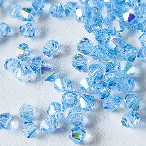 宝仕奥莎4mm蓝色蛋白哑光幻彩菱形水晶钉珠散珠diy进口套装毛衣链