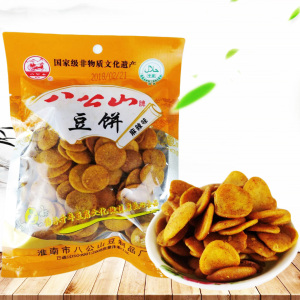 安徽淮南特产八公山牌酥脆豆饼麻辣味豆制品休闲零食95g*10袋包邮