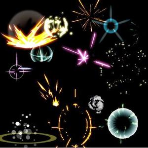 c12 2d矢量游戏动画 打击爆裂被打光效特效 flash游戏技能源文件