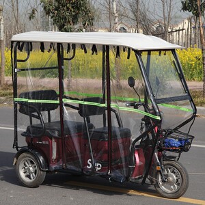 老年人代步电动三轮车雨棚车蓬加厚全透明加粗钢管防风遮阳挡雨罩