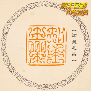 【知鱼之乐】鸟虫篆风格印章手工篆刻成品闲章书画书法压角章包邮