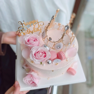 网红独角兽 女孩女朋友老婆  动物奶油生日蛋糕t_1499940615411