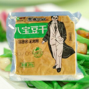 五香八宝豆干纯豆制品香卤豆皮200g世通食品精装素食菜不辣好吃香