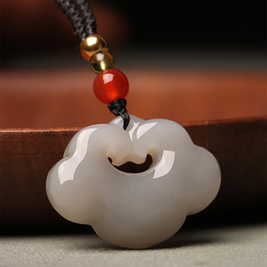 如意平安锁和田玉小吊坠男女儿童宝宝玉石挂件迷你玉坠随身护身符
