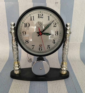 怀旧老库存90年代白鸽牌机械闹钟2扁铃道具收藏