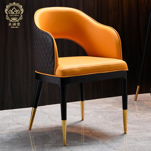 宾利椅售楼处轻奢样板房餐椅洽谈桌椅组合酒店接待实木港式休闲椅