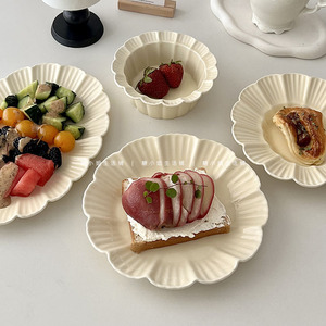 糖小姐ins韩国白色长方形盘子沙拉甜品盘寿司西餐盘早餐盘餐具