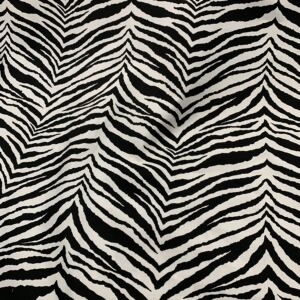 流行黑白斑马纹印染麻料春秋西服外套裙子布艺沙发套时装面料