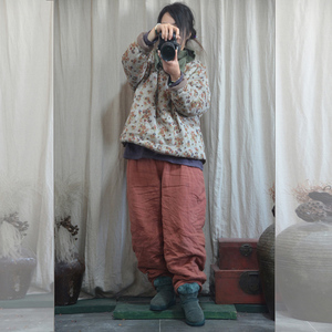 东北碎花棉袄