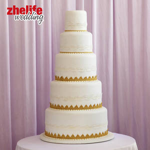 哲生活婚庆仿真蛋糕塔模型架子五层白色新款创意婚礼结婚道具