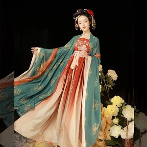 租古装汉服出租远山娥黛宋制柯子裙女中秋节拍照舞蹈表演服装租赁