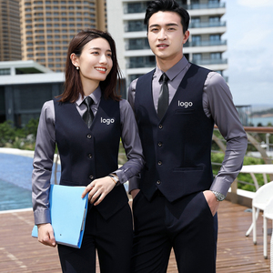 酒店前台上班接待职业套装女工作服酒吧ktv服务员夜场台球工装男