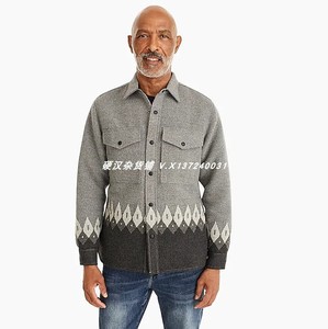 JCREW 羊毛 Wallace Barnes 印第安民族风 复古户外军事 工装衬衫
