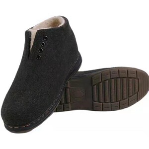 毡疙瘩俄罗斯羊毛毡靴蒙古东北纯羊毛毡嘎达毡靴男女士户外毡窝鞋