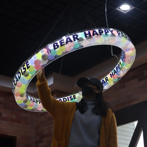 酒吧圆形亚克力灯箱