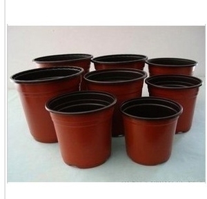 满15元免邮费 花盆双色塑胶花盆塑料花盆 圆形花盆育苗盆营养钵